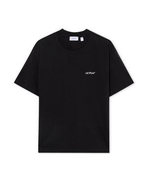 Off-White c/o Virgil Abloh T-Shirt Ricamato Arrow Out Fiori - Nero