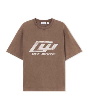 Off-White c/o Virgil Abloh Owr Skate T-Shirt - Brown