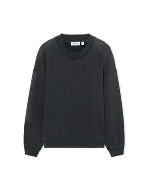 Off-White c/o Virgil Abloh Laundry Off Stamp Oversized Crewneck - Black