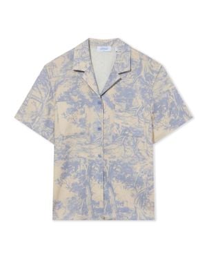 Off-White c/o Virgil Abloh City Nature Linen Ss Pajama Shirt - Gray