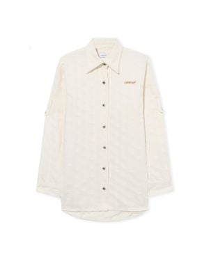 Off-White c/o Virgil Abloh Star Jacquard Denim Shirt Jacket - White
