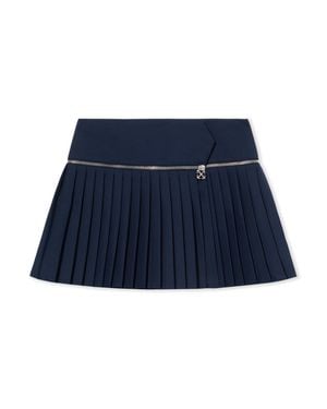 Off-White c/o Virgil Abloh Zip Pleated Skirt - Blue