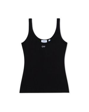 Off-White c/o Virgil Abloh Off Stamp Rib Tank Top - Black