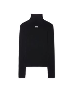 Off-White c/o Virgil Abloh Off Stamp Second Skin L/S Turtle Neck - Black