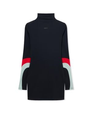 Off-White c/o Virgil Abloh Lycra Colour Insert Mini Dress - Blue