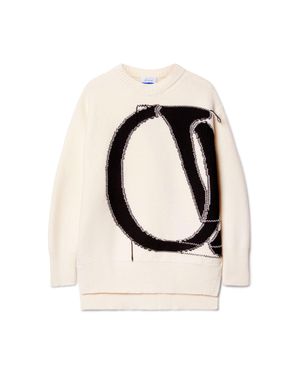 Off-White c/o Virgil Abloh Maxi Logo Crewneck - White
