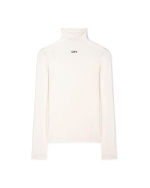 Off-White c/o Virgil Abloh Off Stamp Second Skin L/S Turtleneck - White