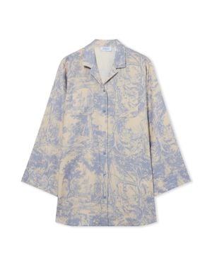 Off-White c/o Virgil Abloh City Nature Linen Roxy Dress - Gray