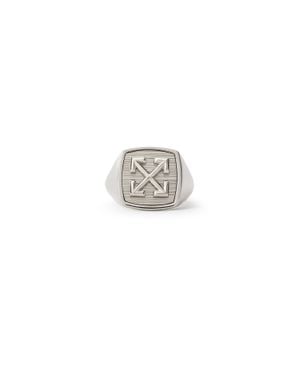 Off-White c/o Virgil Abloh Arrow Textured Ring - White