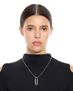 Off-White c/o Virgil Abloh Paperclip Strass Necklace - White