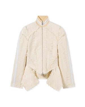 Off-White c/o Virgil Abloh Tweed Peplum Jacket - White