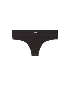 Off-White c/o Virgil Abloh Off Rib Brazilian Panties - Black