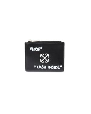 Off-White c/o Virgil Abloh Jitney Quote Zipped Bifold - Nero