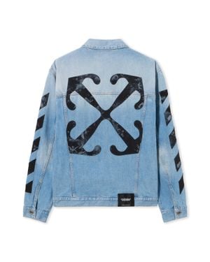 Off-White c/o Virgil Abloh Fresco Diag Arr Den Skate Jkt - Blue