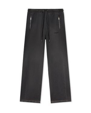 Off-White c/o Virgil Abloh Distressed Diag Slouchy Sweatpants - Black