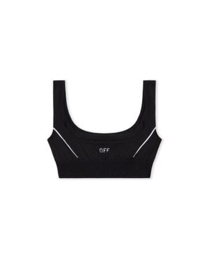 Off-White c/o Virgil Abloh Off Stamp Seamless Bra - Black