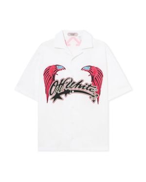 Off-White c/o Virgil Abloh Double Eagle Poplin Bowling Shirt - White