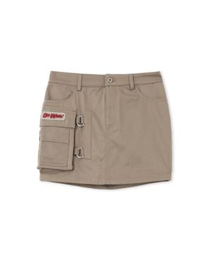 Off-White c/o Virgil Abloh Pocket Mini Skirt - Gray