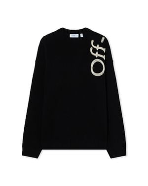 Off-White c/o Virgil Abloh Vertical Bookish Crewneck Jumper - Black
