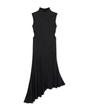 Off-White c/o Virgil Abloh Cupro Rib Meteor Asymmetric Dress - Blue