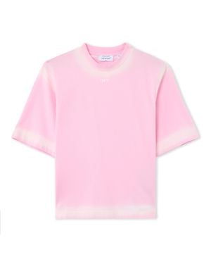 Off-White c/o Virgil Abloh Spray Off Stamp Boxy T-Shirt - Pink