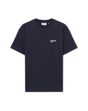 Off-White c/o Virgil Abloh Dripped Watercolour Arrow T-Shirt - Blue