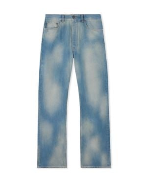 Off-White c/o Virgil Abloh Diagonal Raw Patch 90S Skate Jeans - Blue