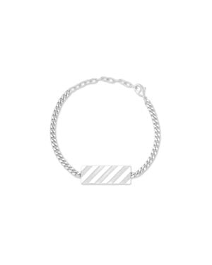 Off-White c/o Virgil Abloh Diagonal Metal Bracelet - White