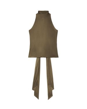 Off-White c/o Virgil Abloh Shiny Draped Backless Top - Green