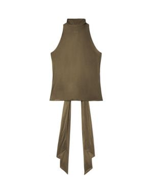 Off-White c/o Virgil Abloh Shiny Draped Backless Top - Green
