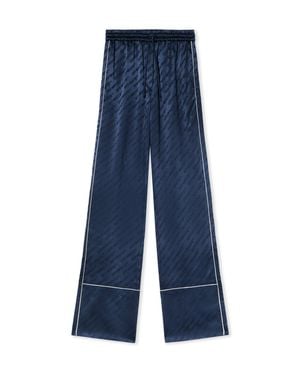 Off-White c/o Virgil Abloh Jacquard Satin Pyjama Trousers - Blue