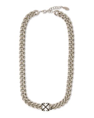 Off-White c/o Virgil Abloh Enamel Arrow Chain Necklace - White