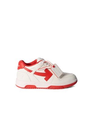 Off-White c/o Virgil Abloh Out Of Office Leather Sneakers - Pink