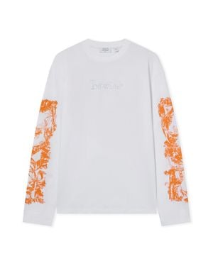 Off-White c/o Virgil Abloh T-Shirt Manica Lunga City Nature Skate - Bianco