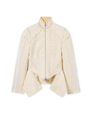 Off-White c/o Virgil Abloh Tweed Peplum Jacket - White
