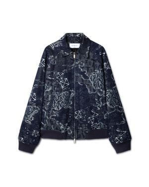 Off-White c/o Virgil Abloh Camo Jacq Den Bomber Jkt - Blue