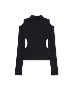 Off-White c/o Virgil Abloh Sleek Meteor Long-Sleeved Top - Black