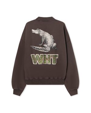 Off-White c/o Virgil Abloh Wht Croco Sweatshirt - Brown