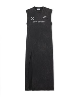 Off-White c/o Virgil Abloh Racer Loose Jersey Dress - Black