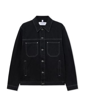 Off-White c/o Virgil Abloh Half Arrow Denim Skate Jacket - Black