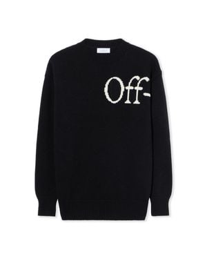 Off-White c/o Virgil Abloh Bookish Logo Knit Jumper - Black