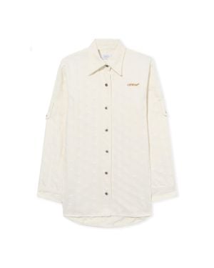 Off-White c/o Virgil Abloh Star Jacquard Denim Shirt Jacket - White
