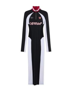 Off-White c/o Virgil Abloh Tech Jersey Midi Dress - Blue