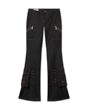 Off-White c/o Virgil Abloh Denim Pocket Belt Flare Pants - Black