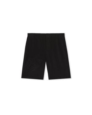 Off-White c/o Virgil Abloh Handstyle Logo Organza Bowling Shorts - Black