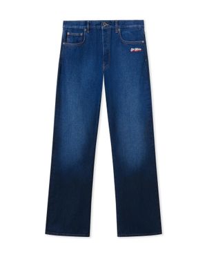 Off-White c/o Virgil Abloh Spray Diagonal Relax Jeans - Blue