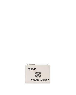 Off-White c/o Virgil Abloh Jitney Quote Zippered Bifold - White