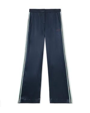 Off-White c/o Virgil Abloh Satin Wide Trousers - Blue
