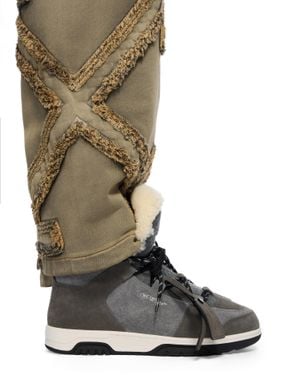 Off-White c/o Virgil Abloh Shearling Trim Winter Boots - White