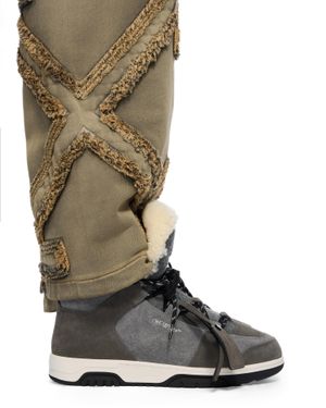 Off-White c/o Virgil Abloh Shearling Trim Winter Boots - White